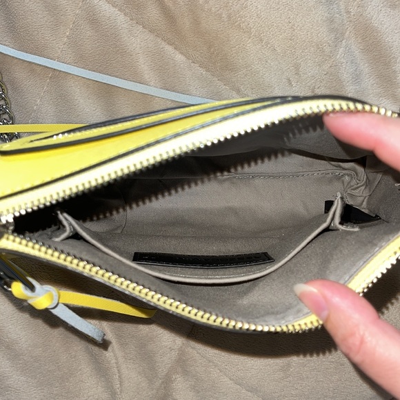 Rebecca Minkoff Avery Leather Crossbody in Capri Yellow - Picture 7 of 11